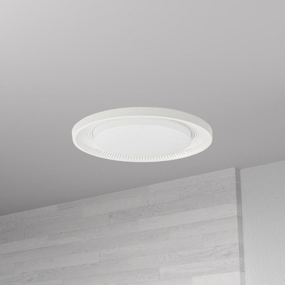 Start2Finish 30W flushmount lighting fixture with white acrylic diffuser, modern ceiling mount for indoor illumination