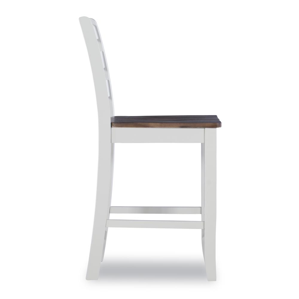 Start2Finish Colm counter stool with wooden legs and cushioned seat, ideal for kitchen or bar area use.