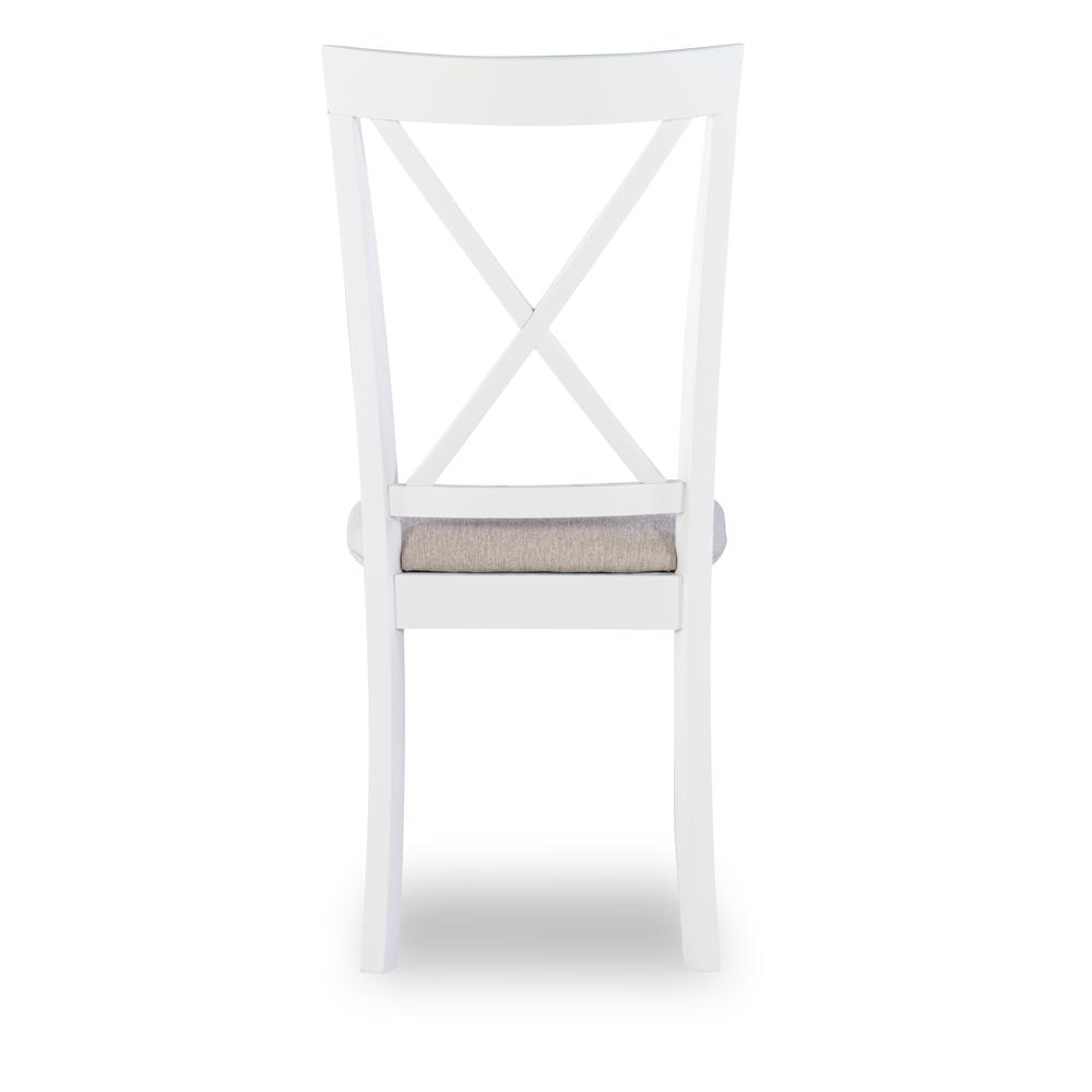 Start2Finish Jane Brown Side Chair with wooden legs and upholstered beige seat, modern design for dining or accent use.