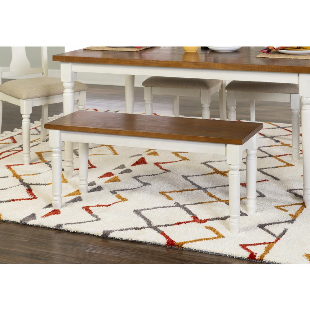Willow Brown Start2Finish furniture bench with wooden slats and sturdy legs, suitable for entryways or living rooms.