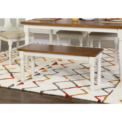 Willow Brown Start2Finish furniture bench with wooden slats and sturdy legs, suitable for entryways or living rooms.