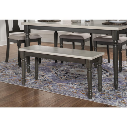 Willow Grey Bench by Start2Finish showing a sleek, modern grey wooden bench with a smooth finish and sturdy legs.