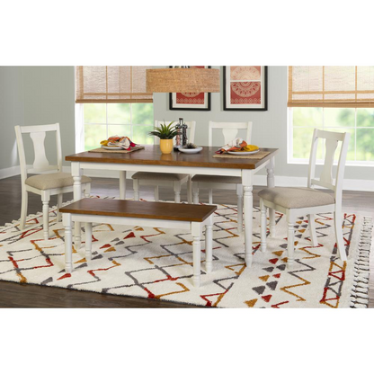 Willow 6-piece brown dining set by Start2Finish featuring a table and six matching chairs with wooden finish.