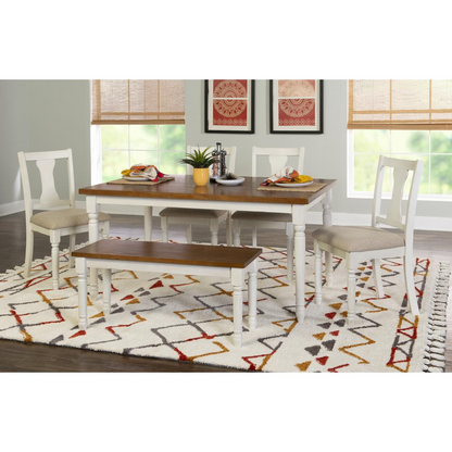 Willow 6-piece brown dining set from Start2Finish, including table and matching chairs, showcasing stylish wooden furniture for dining room