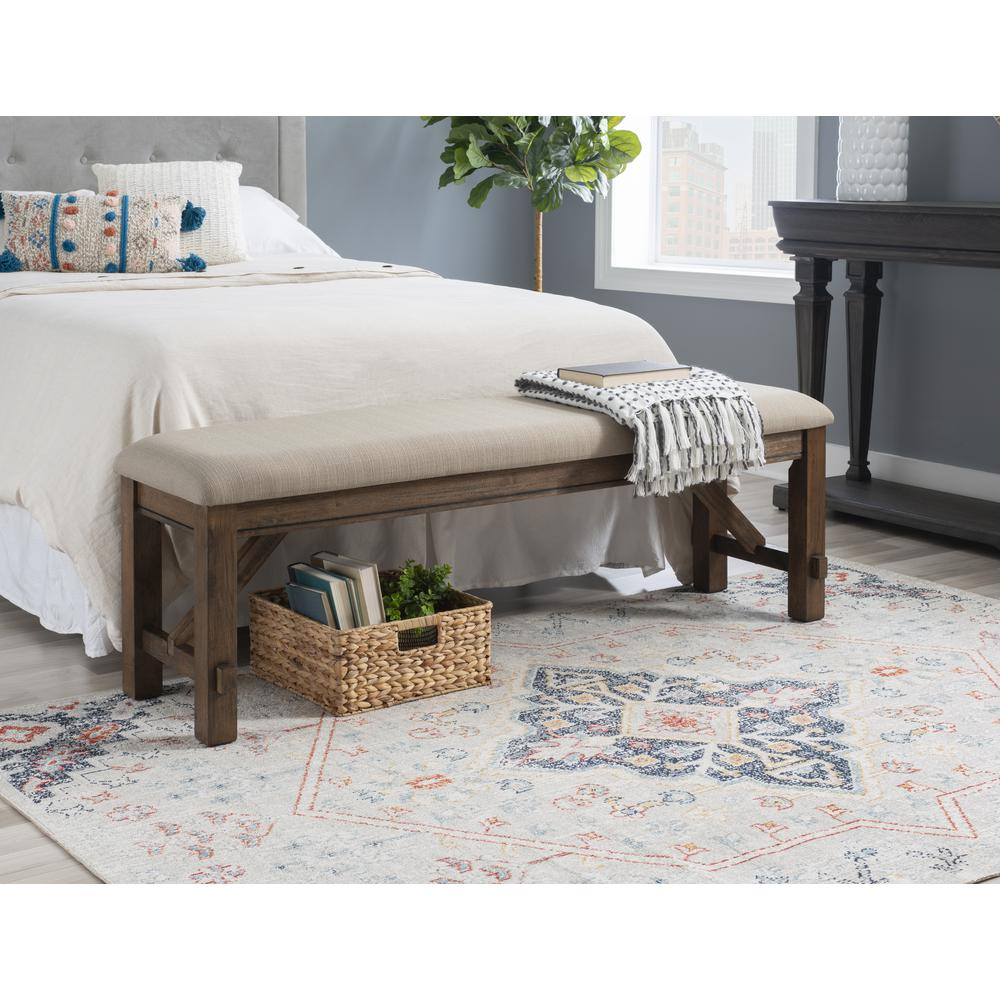 Rustic Turino Umber Bench by Start2Finish featuring a wooden design with a sturdy, natural finish and comfortable seating.