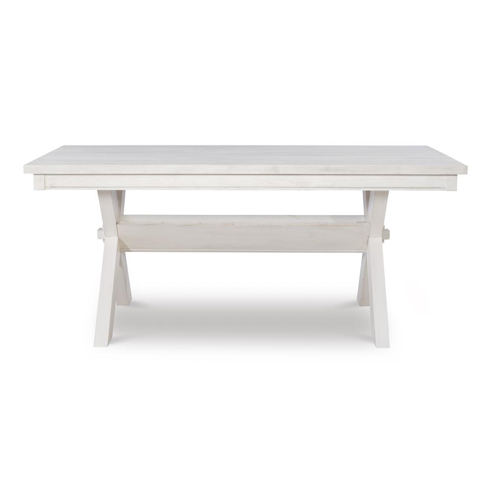 Start2Finish Turino distressed white dining table with a rustic wooden surface and sturdy legs, ideal for farmhouse-style dining rooms.