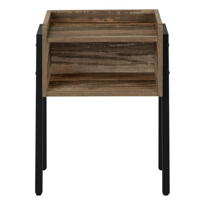 Start2Finish accent side table with a lamp, ideal as a nightstand or end table for living room or bedroom decor.