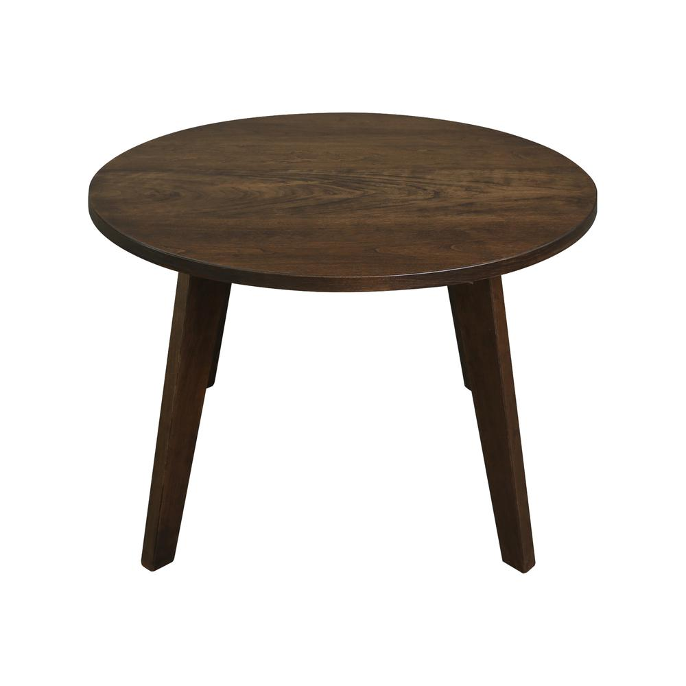 Genuine Cherry 24-inch round coffee table by Start2Finish with solid American cherry wood and antique cherry finish.