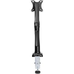 Start2Finish Lorell black monitor mounting arm with height adjustment, supports one display, 75x75 or 100x100 VESA, 14.3 lb capacity