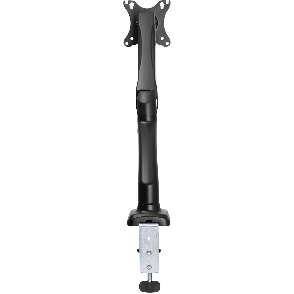 Start2Finish Lorell black mounting arm for monitor, height adjustable, supports one display, compatible with 75x75 and 100x100 VESA.