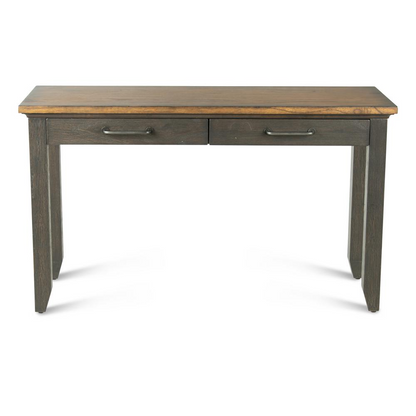 Start2Finish Bear Creek sofa table in brown with sleek wooden surface and sturdy legs, ideal for living room decor.
