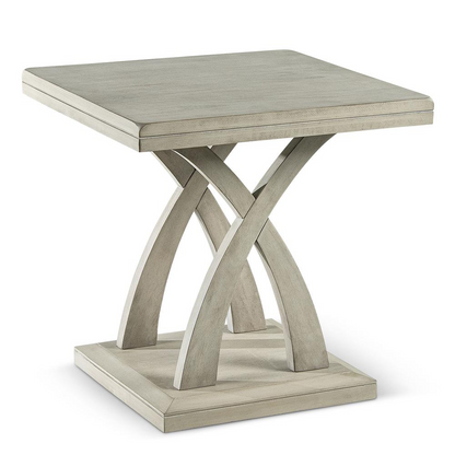 Start2Finish Jocelyn grey end table with a sleek, modern design featuring a smooth tabletop and sturdy legs.