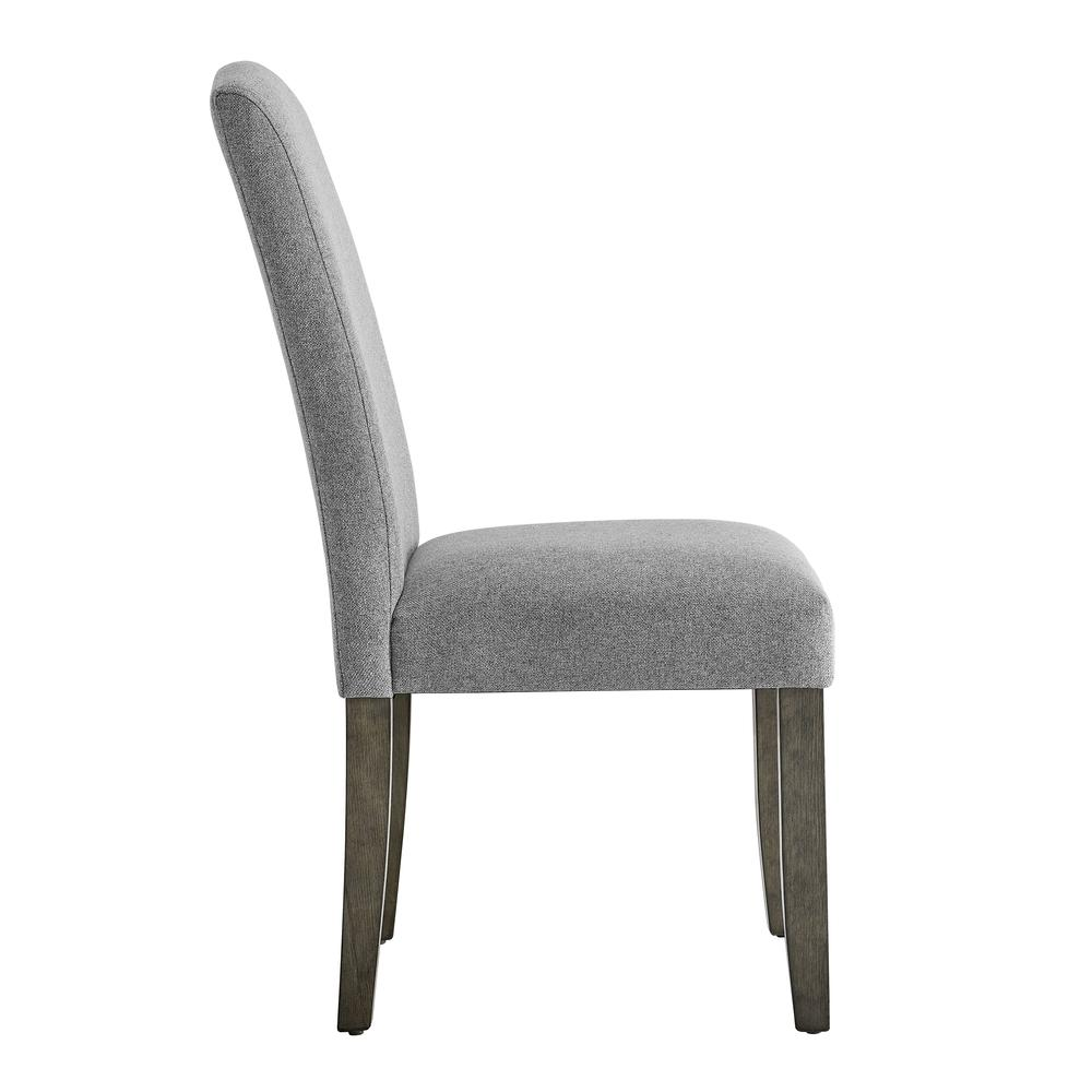 Start2Finish Emily dining side chair with wooden frame and cushioned seat, shown in a modern, neutral-toned setting.