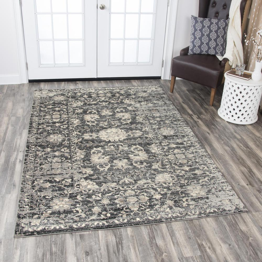 Start2Finish 8x10 machine-made rectangle rug with intricate pattern and plush texture, ideal for living rooms or bedrooms.