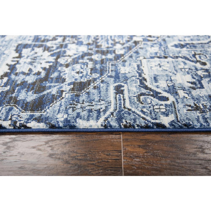 Start2Finish 8x10 machine-made rectangle rug with intricate pattern and neutral colors, ideal for living room or office decor.
