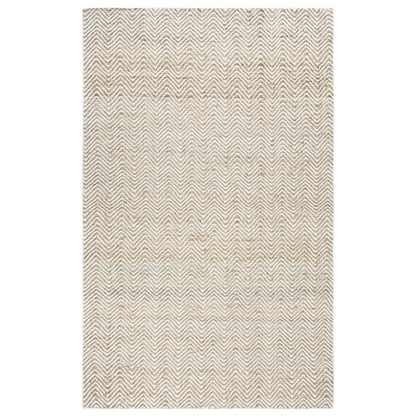 Hand-woven 5x8 rectangle rug by Start2Finish with intricate patterns and warm, earthy tones on a neutral floor.