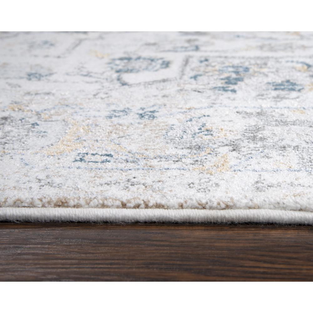 Start2Finish 5x8 machine-made rectangle rug with a detailed geometric pattern on a neutral background.