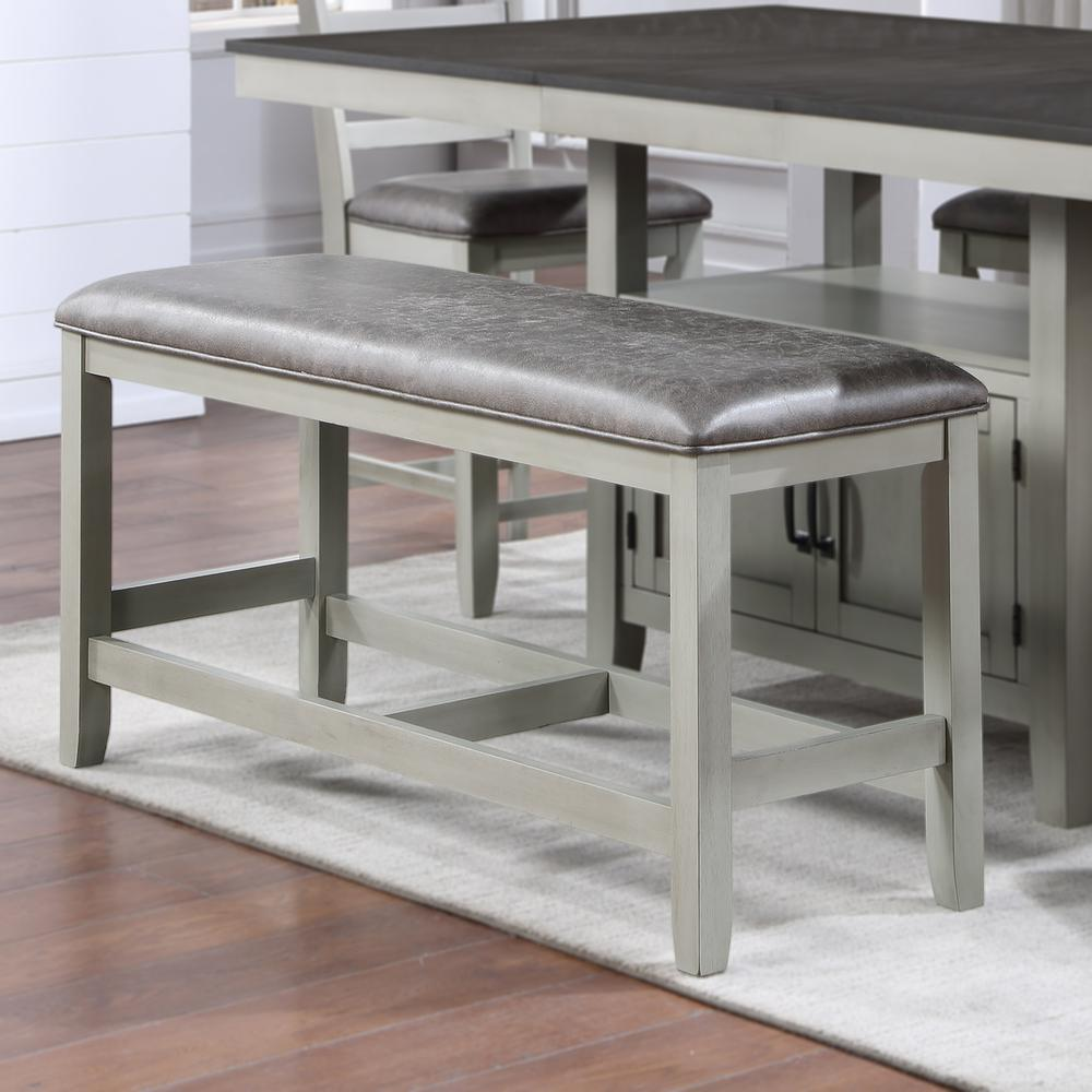 Start2Finish Hyland Counter Bench with sturdy wooden frame and cushioned seating, ideal for home or commercial use.
