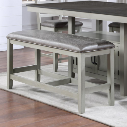 Start2Finish Hyland Counter Bench with sturdy wooden frame and cushioned seating, ideal for home or commercial use.
