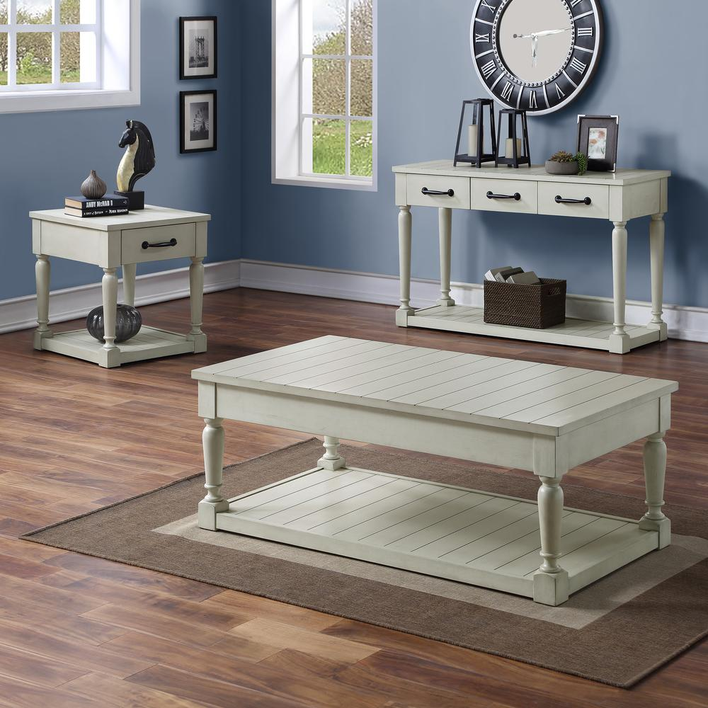 Start2Finish Hemingway End Table with wooden finish, compact design, and sturdy legs for living room or bedroom decor.