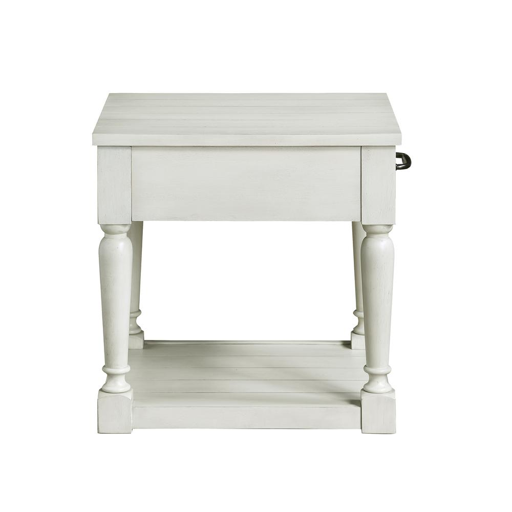 Start2Finish Hemingway end table with a sleek wooden surface and modern design, perfect for living room decor.