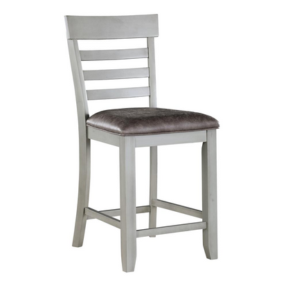 Gray Hyland Counter Chair from Start2Finish, showcasing a modern furniture design with a cushioned seat and sturdy frame.