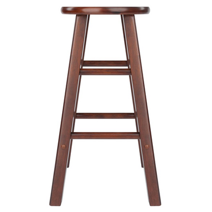 Start2Finish Element Counter Stools, 2-piece set in walnut wood, modern furniture with sleek design and sturdy construction.