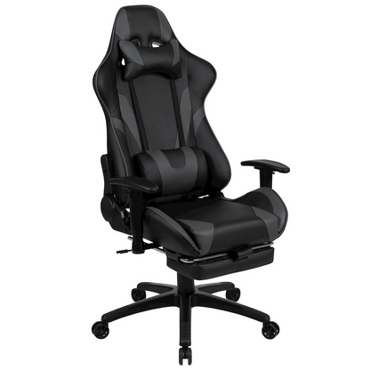 Start2Finish X30 Gaming Racing Office Chair with adjustable back support, ergonomic design, and black fabric upholstery.