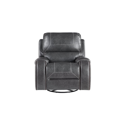 Gray Keily Manual Recliner from Start2Finish, featuring plush upholstery and a comfortable, adjustable reclining mechanism.