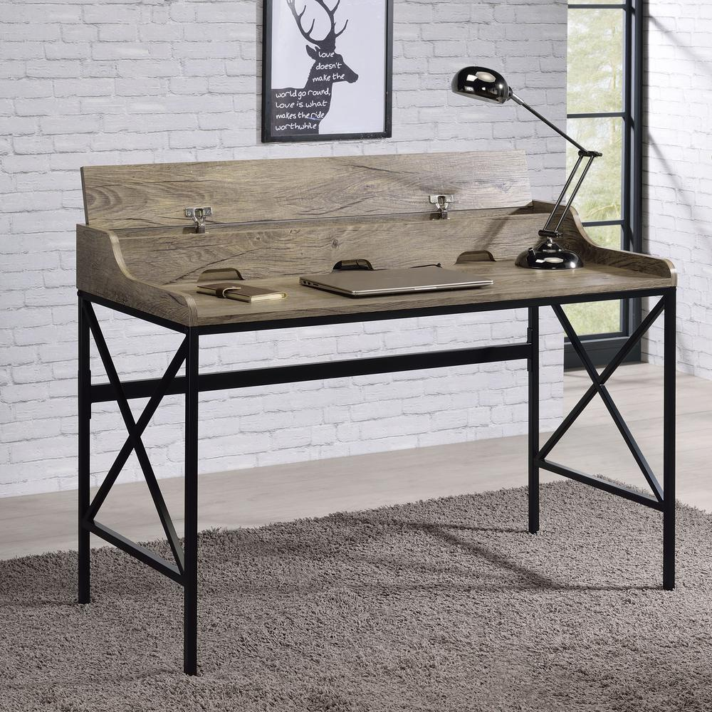 Start2Finish Corday desk with integrated USB port, featuring a sleek wood surface and modern design for workspace convenience.