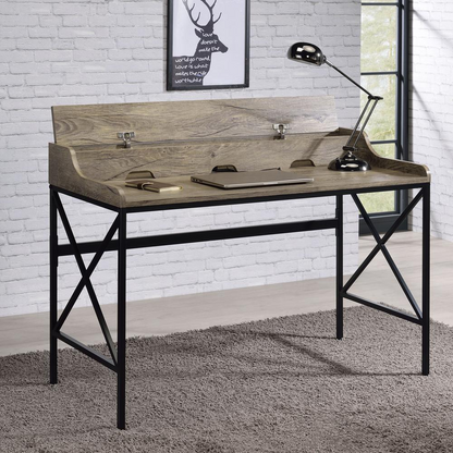 Start2Finish Corday desk with integrated USB port, featuring a sleek wood surface and modern design for workspace convenience.