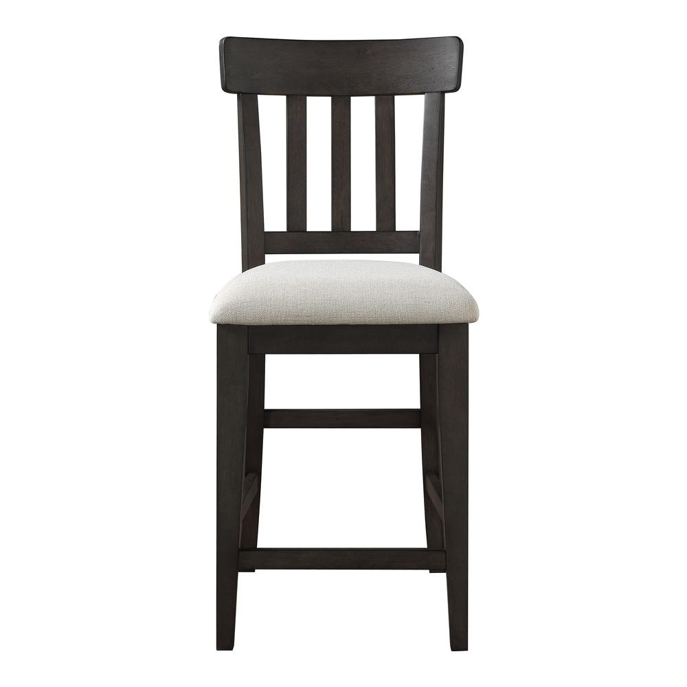 Set of two Start2Finish Napa counter chairs with wooden seats and metal frames, ideal for kitchen or bar seating.