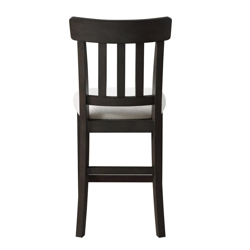 Set of two Start2Finish Napa Counter Chairs with wooden seats and metal legs, ideal for kitchen or bar seating.