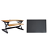 Start2Finish Rocelco 40-inch height adjustable standing desk showing a spacious wooden work surface with adjustable height mechanism.