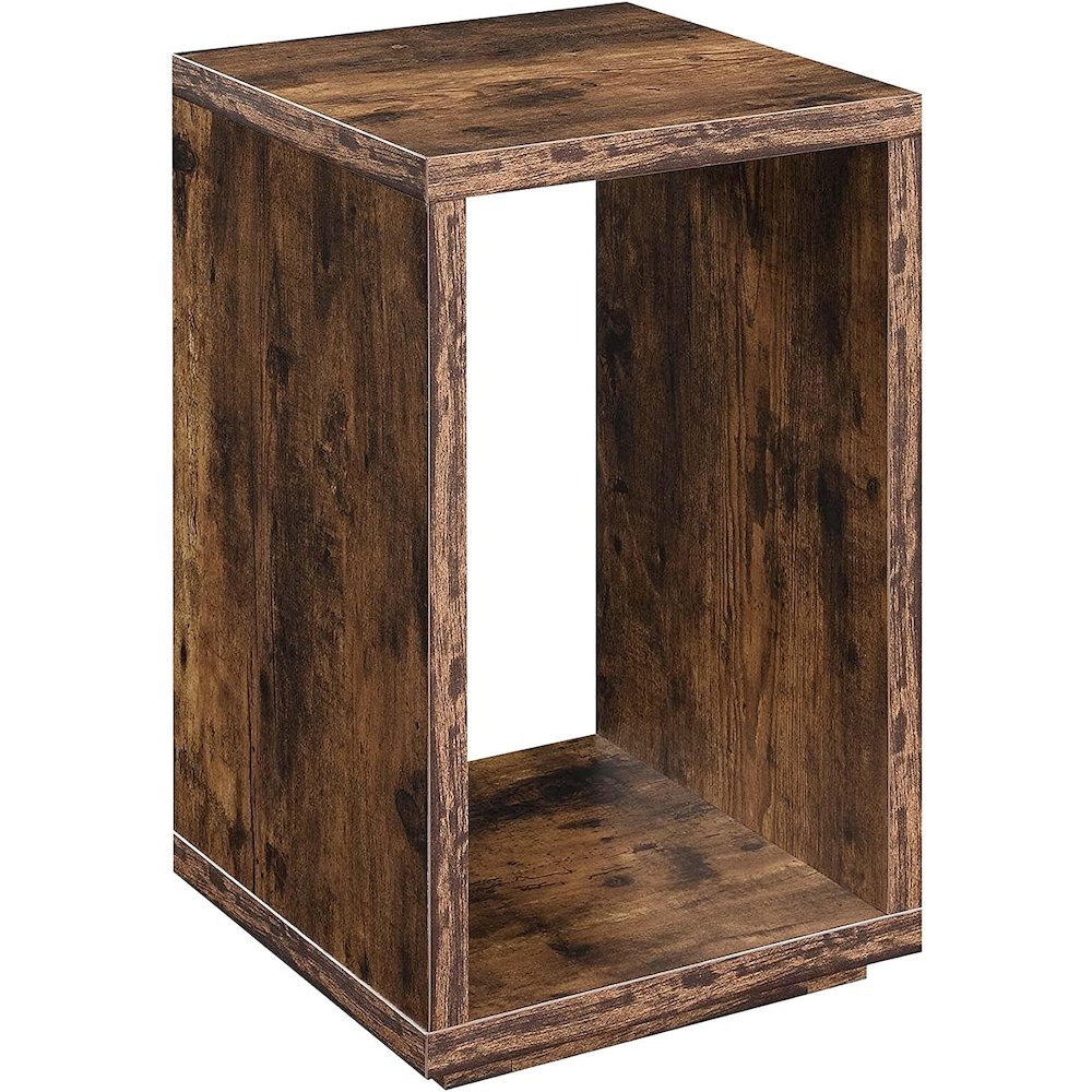 Northfield Admiral end table with shelf in barnwood finish, featuring sturdy furniture design by Start2Finish.