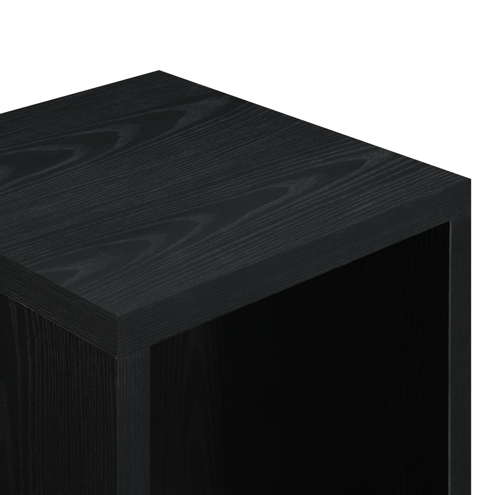 Black Northfield Admiral end table with shelf, modern furniture piece featuring a sleek design and functional storage.