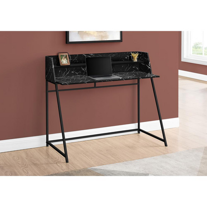 Start2Finish computer desk for home office with laptop space and storage shelves, 48-inch size, modern and functional design