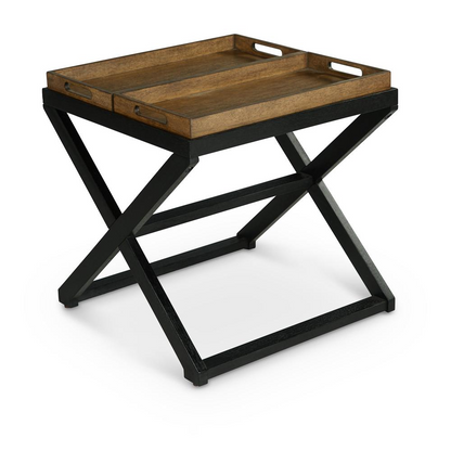 Start2Finish Topeka End Table showcasing a modern wooden furniture piece with a sleek, minimalist design and natural wood finish.