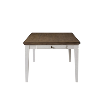 Start2Finish Pendleton dining table with a polished wooden surface and sturdy legs, ideal for family meals and gatherings.