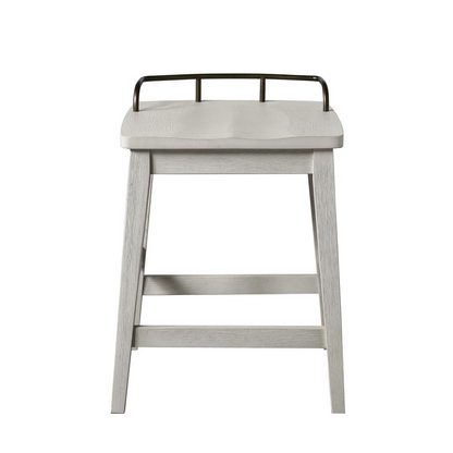 Start2Finish Pendleton counter stool with wooden legs and upholstered seat, ideal for kitchen or bar area.