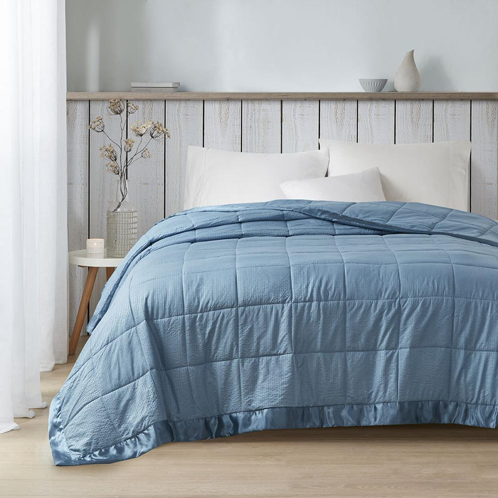 Start2Finish oversized down alternative bedding blanket with satin trim, soft and cozy for comfortable sleep.