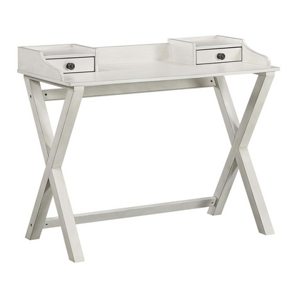 Start2Finish Barton writing desk in white wash finish with clean lines and spacious surface, ideal for home office or workspace.