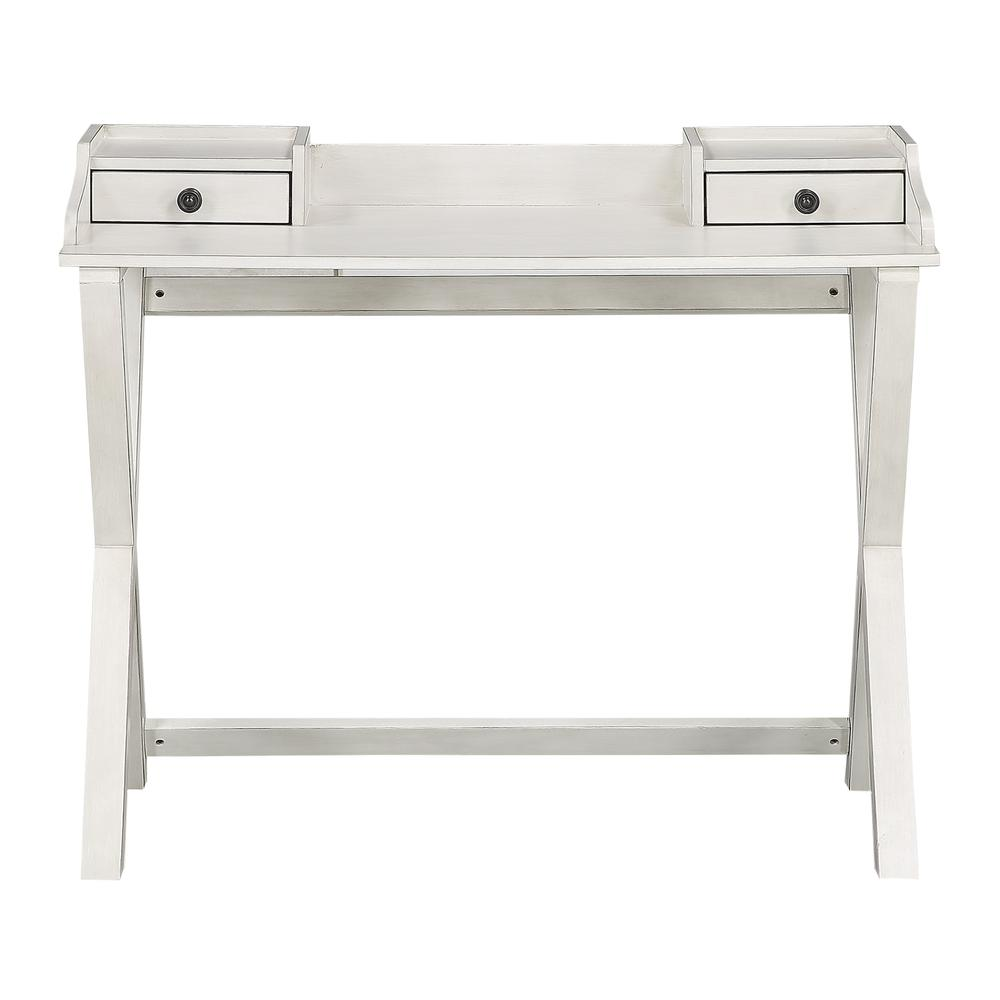 Start2Finish Barton writing desk in white wash finish with clean lines and spacious surface, ideal for home office or study area.