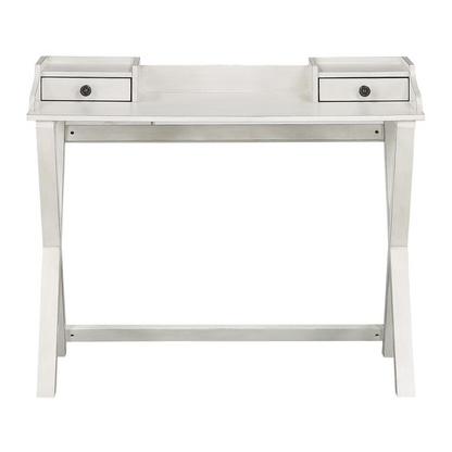 Start2Finish Barton writing desk in white wash finish with clean lines and spacious surface, ideal for home office or study area.