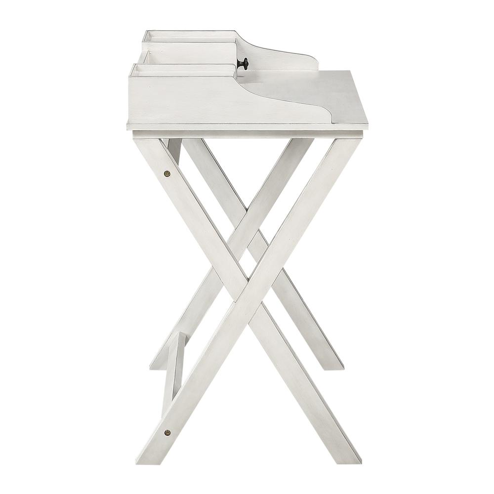 Start2Finish Barton Writing Desk in White Wash finish, featuring a sleek wooden surface and sturdy legs for workspace.