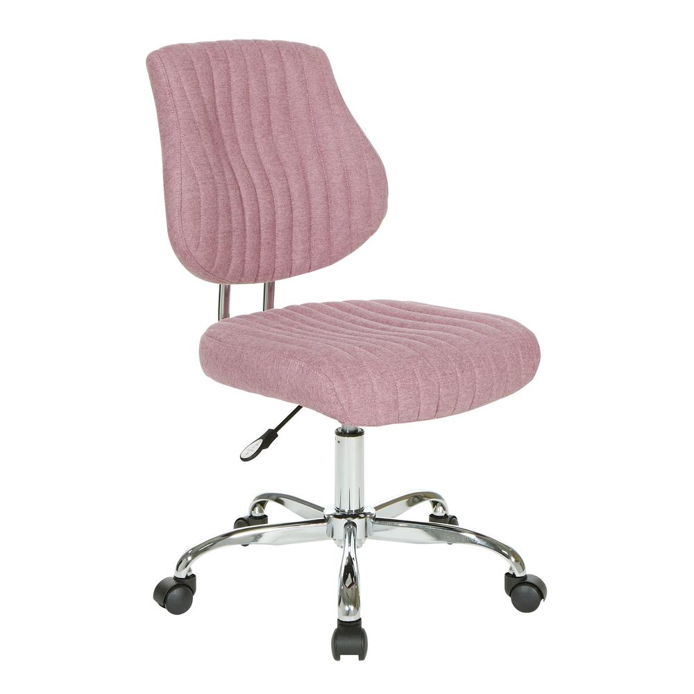 Start2Finish Sunnydale Office Chair in orchid fabric with chrome base, ergonomic furniture for workspace comfort.