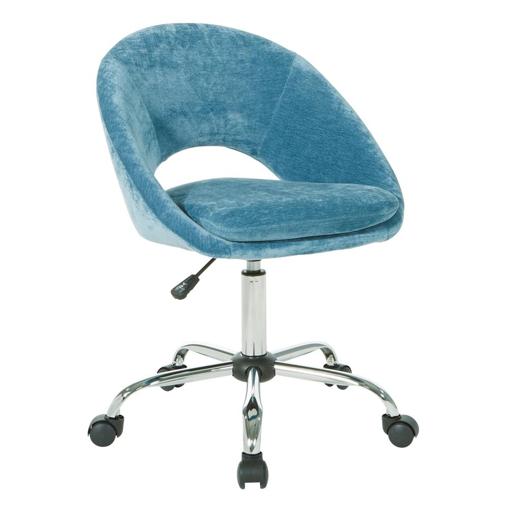 Start2Finish Milo height adjustable home office chair with royal velvet micro-fiber upholstery and ergonomic design.