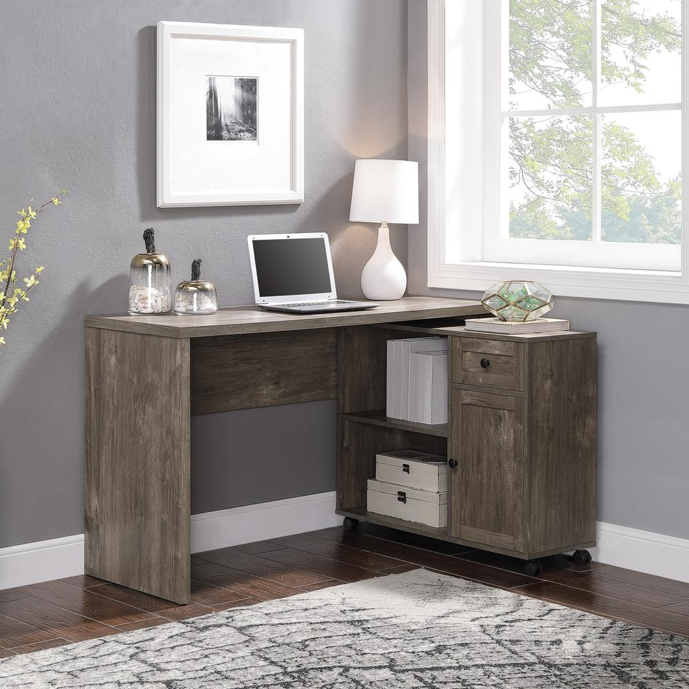 Start2Finish Waverly Work Station in Scottish Alder finish, modern furniture with clean lines and spacious workspace.
