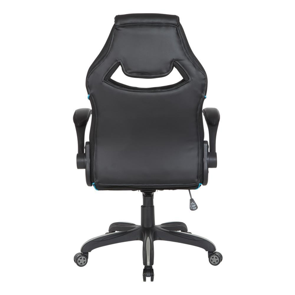 Blue Xeno Gaming Chair by Start2Finish with faux leather upholstery, ergonomic design, and adjustable armrests.