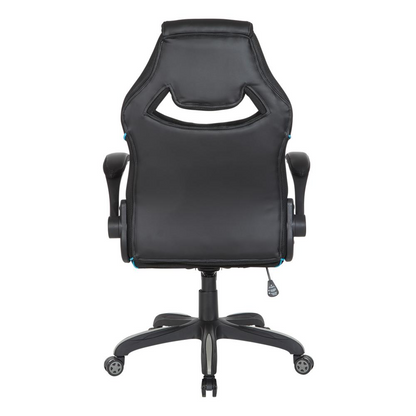 Blue Xeno Gaming Chair by Start2Finish with faux leather upholstery, ergonomic design, and adjustable armrests.